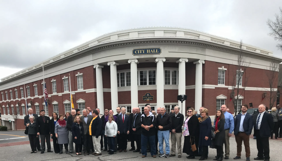 Murray city officials outside city hall